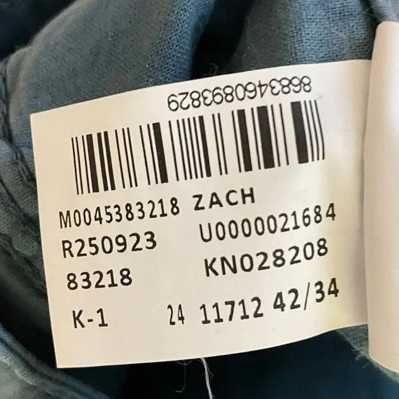 NEW Mavi Zach Straight Leg Mens Pants Size 42x34 Bluestone Twill - Picture 9 of 9